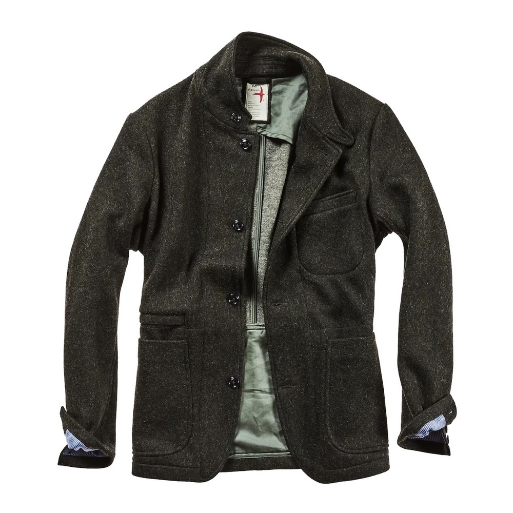 Relwen Sweater Trap Blazer Huckberry Exclusive Loden Green, size Large NWT
